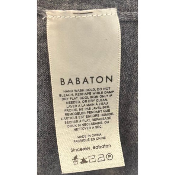 Babaton grey merino wool crew neck sweater size L - Picture 5 of 5